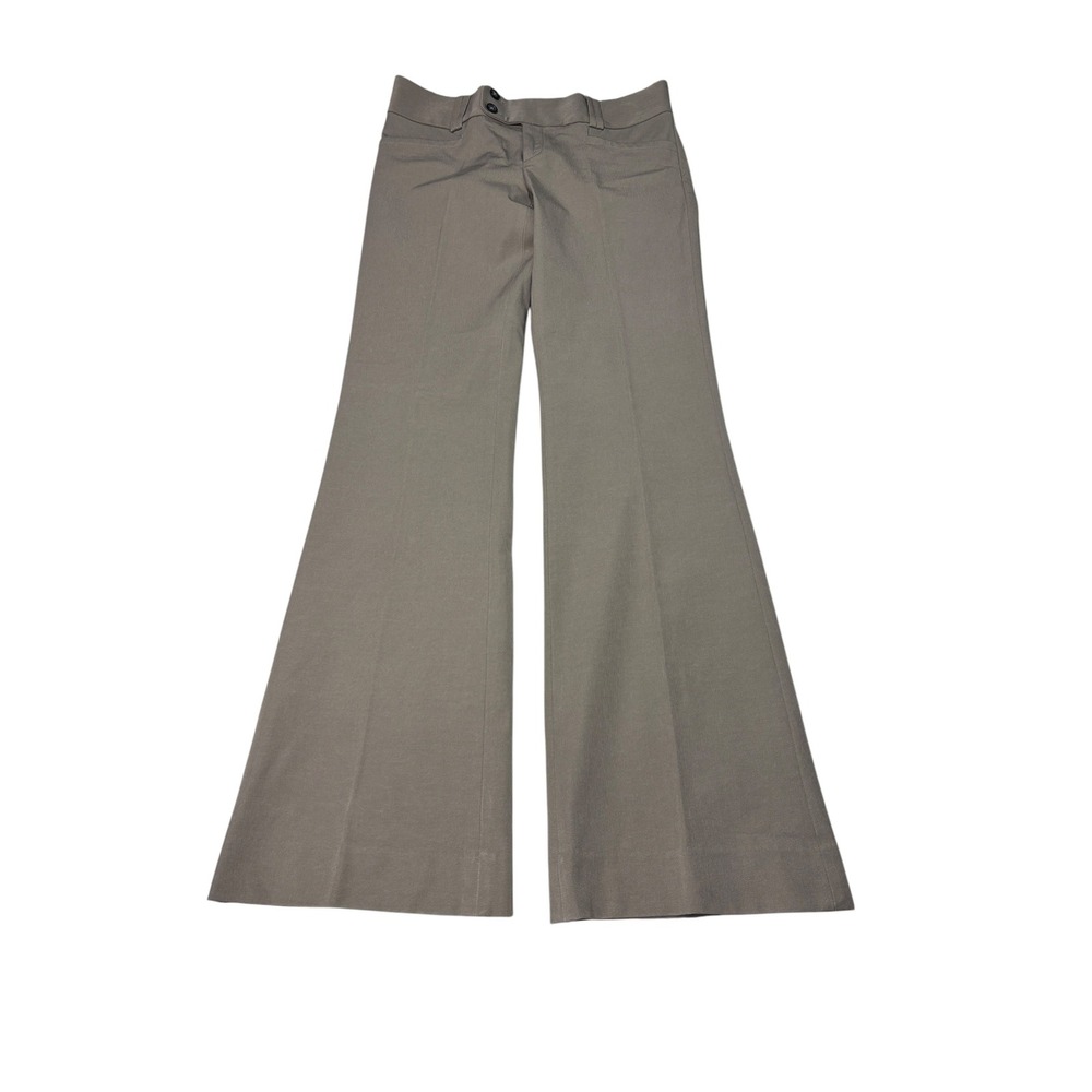 NWT Banana Republic Sloan Fit Flare Pants Taupe Brown Stretch Womens 4 W30 L33